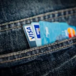 Visa credit cards jeans pocket