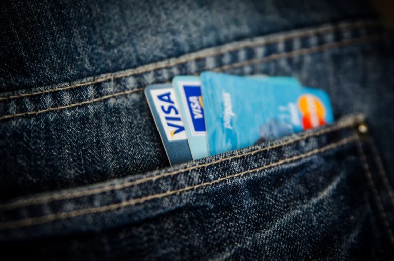 Visa credit cards jeans pocket