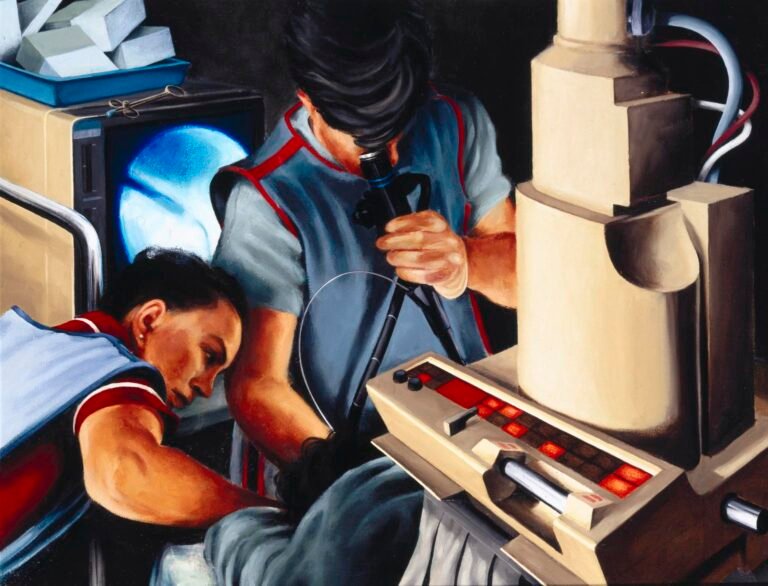 In the X-ray Unit (oil painting)